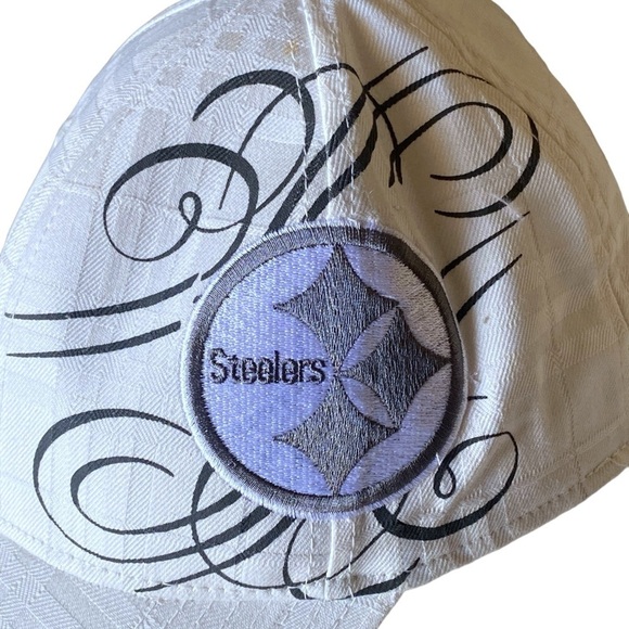 NFL & REEBOK PITTSBURGH STEELERS FITTED FOOTBALL CAP EMBROIDERED PATCH SIZE L/XL - Picture 4 of 14